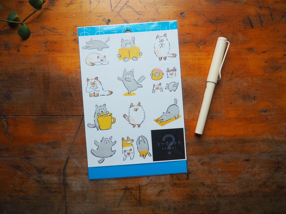 Hitotoki - Large Stickers - 12 Stickers - Cat