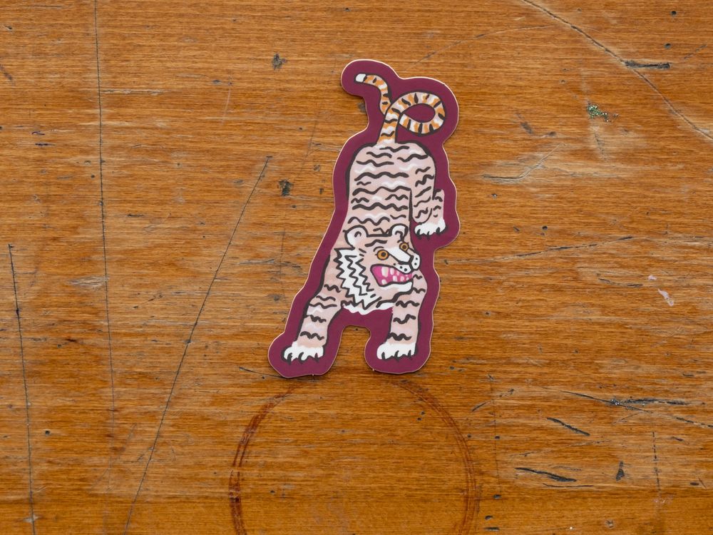 Idlewild Co. - Die-Cut Sticker - Pink Tiger