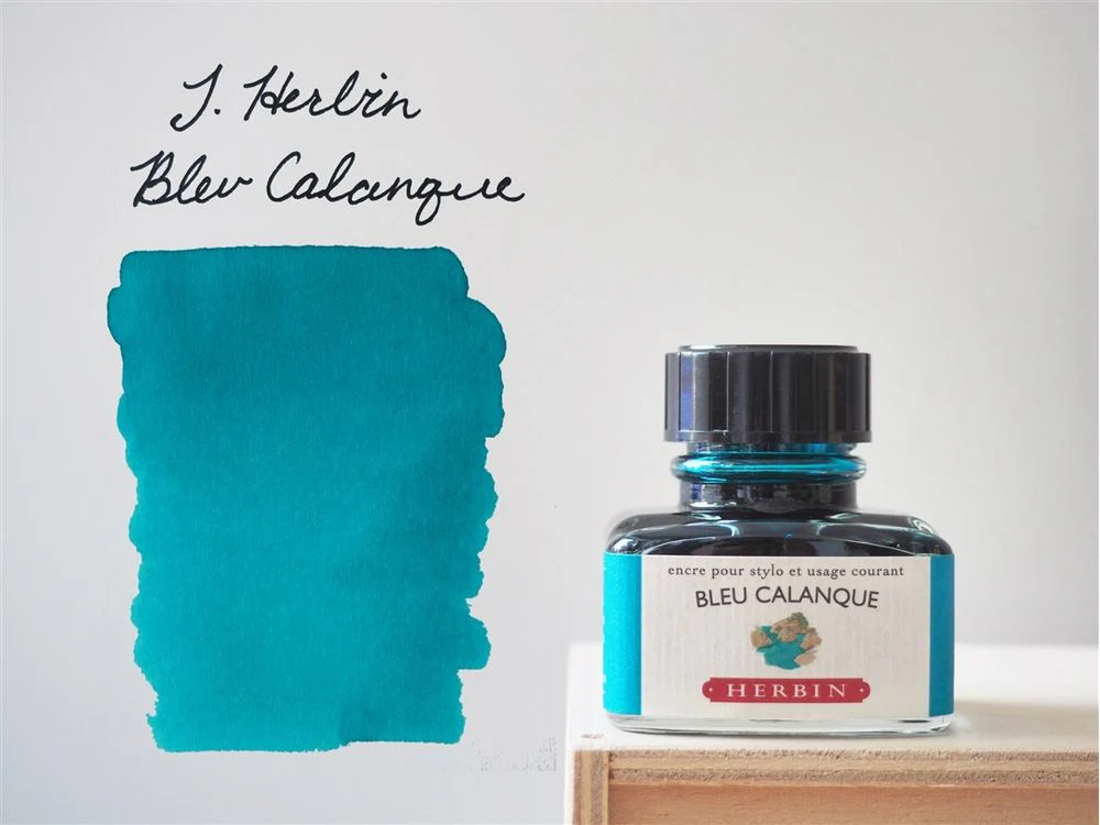 J. Herbin Fountain Pen Ink (30mL) - Bleu Calanque