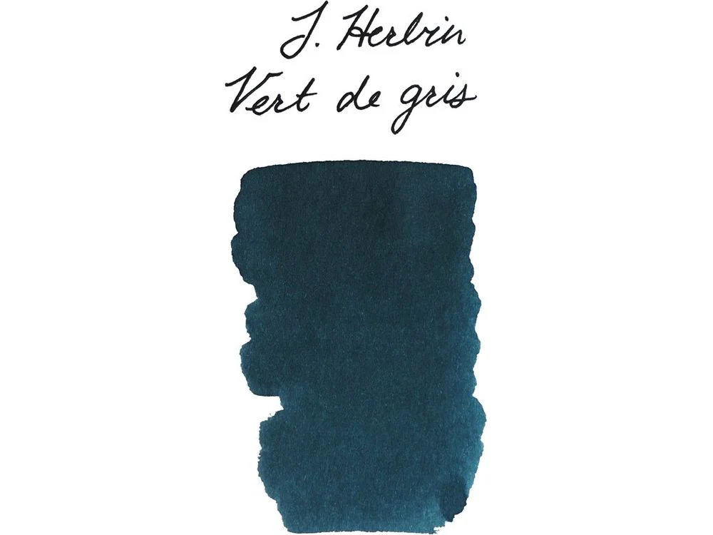 J. Herbin Fountain Pen Ink (30mL) - Vert De Gris - Image 2