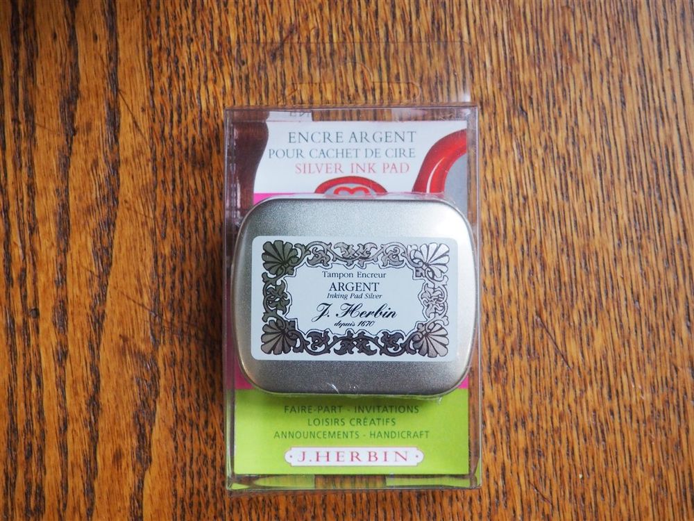 J. Herbin Ink Pad for Wax Seals - Silver