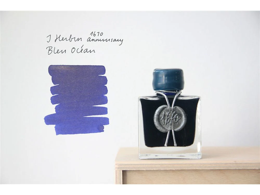 Jacques Herbin Fountain Pen Ink (50mL) - 1670 Anniversary - Bleu Ocean