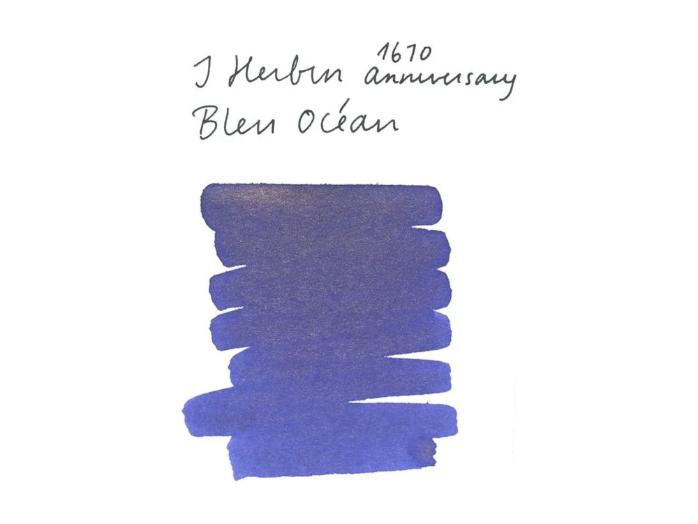 Jacques Herbin Fountain Pen Ink (50mL) - 1670 Anniversary - Bleu Ocean - Image 2