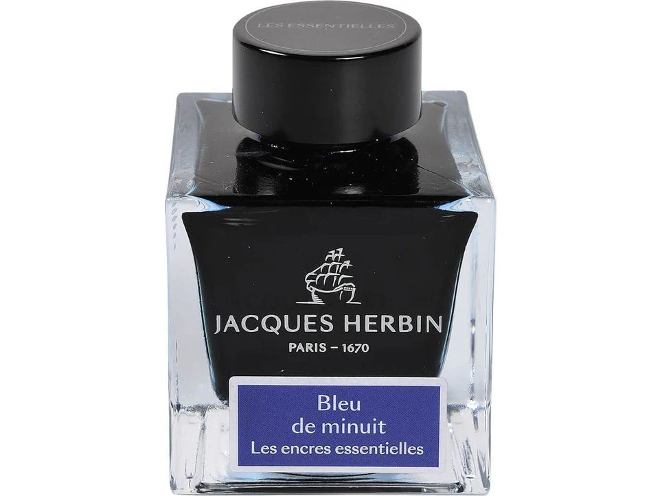 Jacques Herbin Fountain Pen Ink (50mL) - Bleu de Minuit