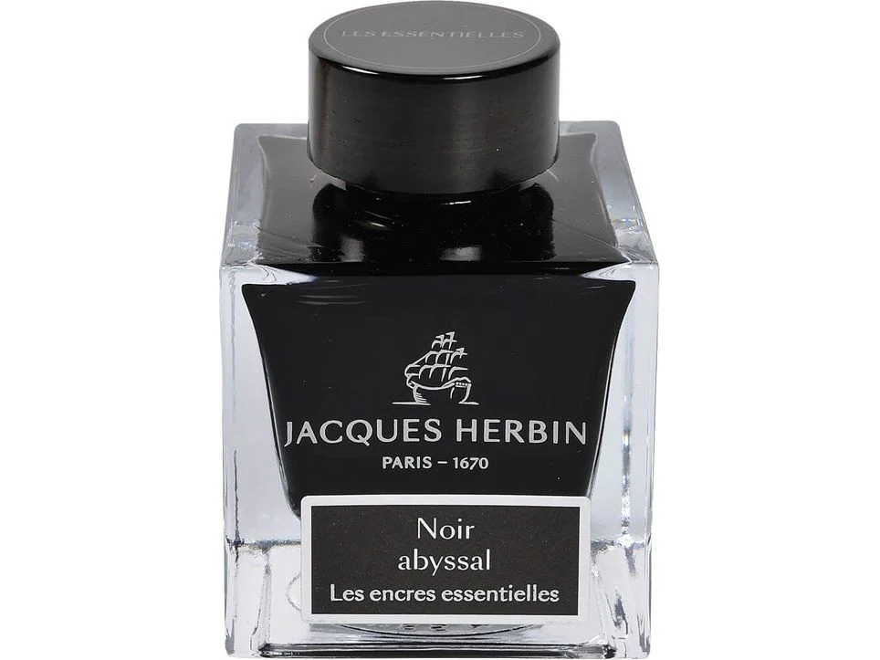 Jacques Herbin Fountain Pen Ink (50mL) - Noir Abyssal