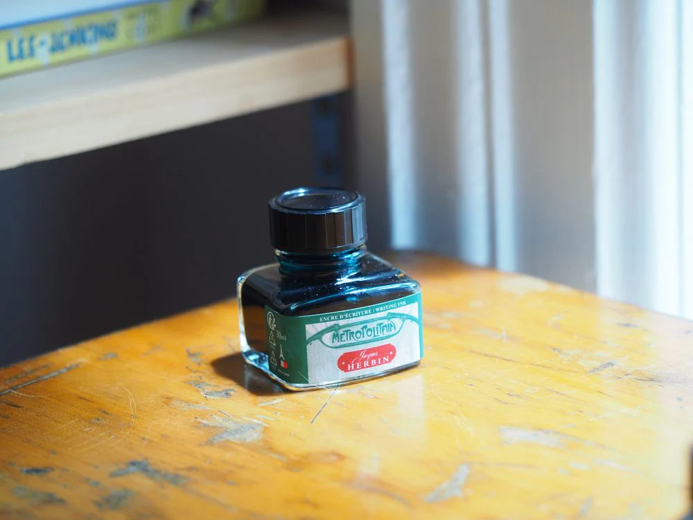 Jacques Herbin Fountain Pen Ink (30mL) - Paris Series - Vert Metropolitain (Green)