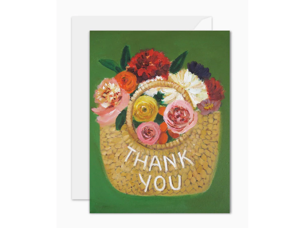 Janet Hill Studio - Greeting Card - Thank You Basket