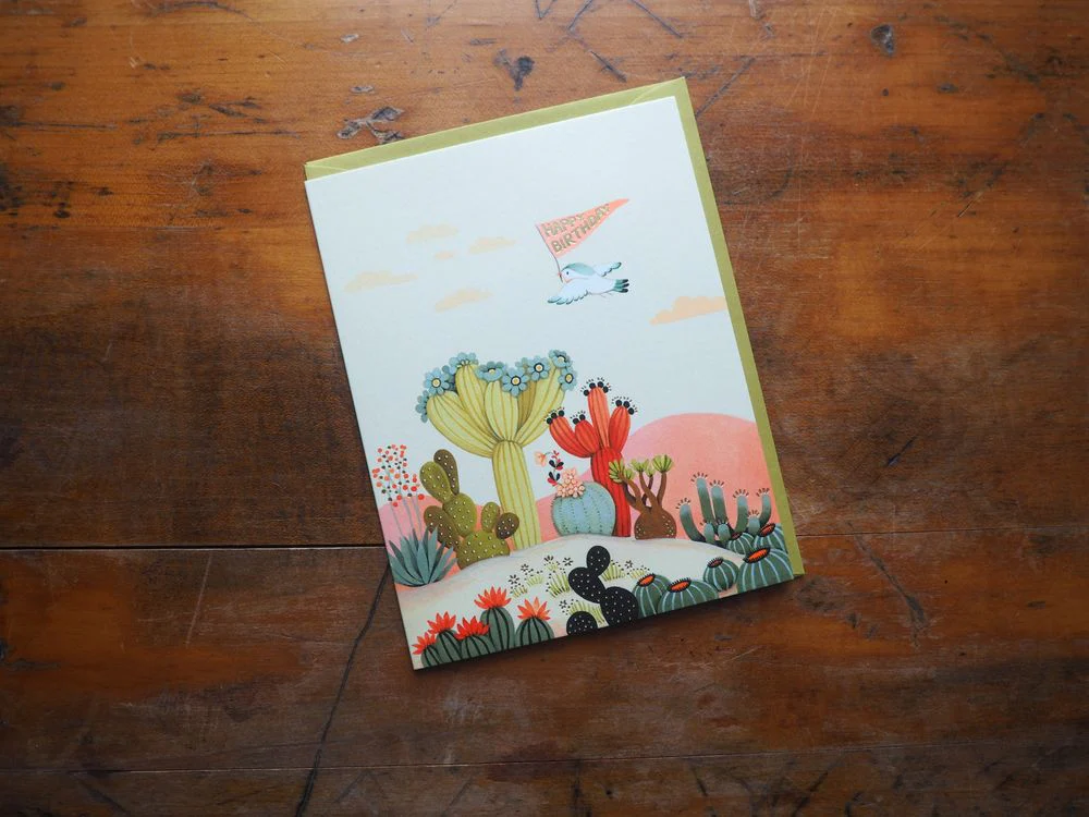 JooJoo Paper - Cactus Hills Birthday Greeting Card
