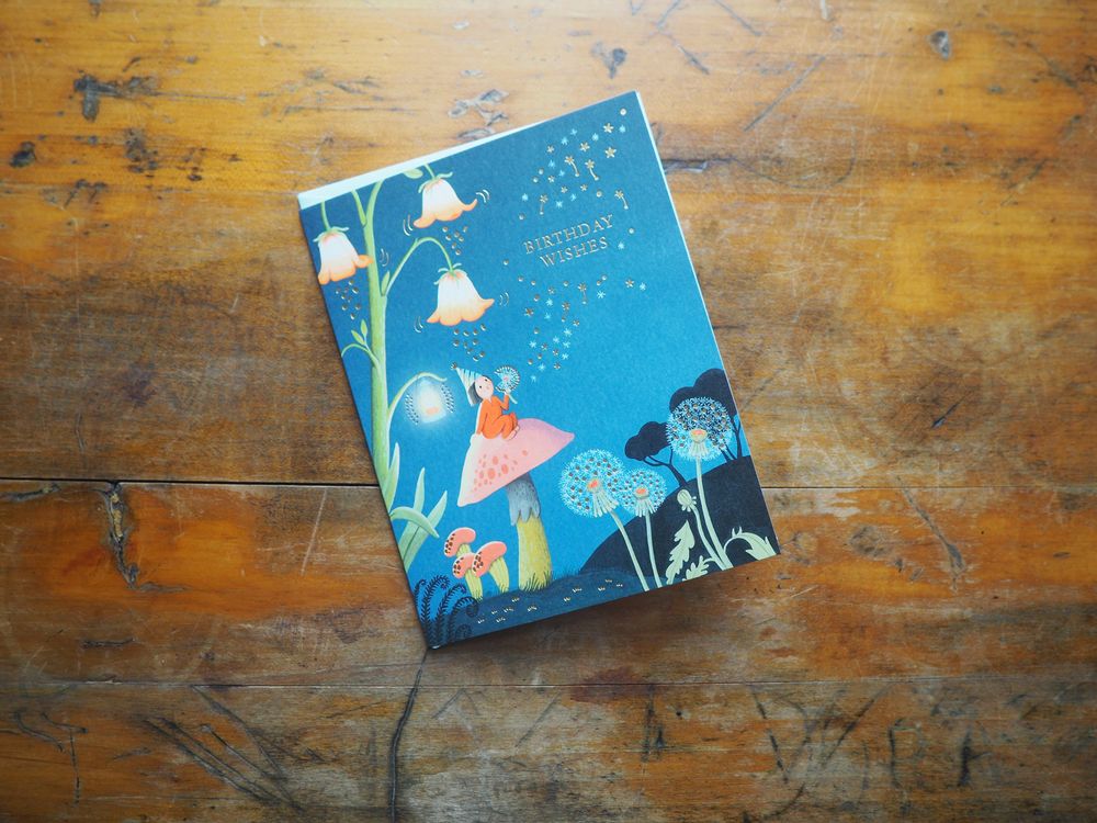 JooJoo Paper - Dandelion Night Birthday Greeting Card