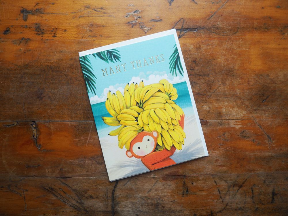 JooJoo Paper - Monkey Many Thanks Greeting Card