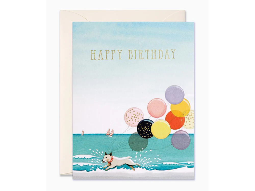 JooJoo Paper - Splashing Dog Birthday Greeting Card