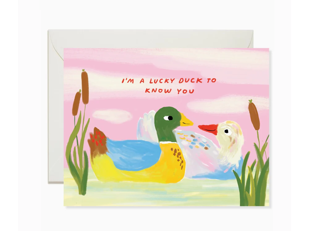 Karen Schipper - Lucky Duck Greeting Card