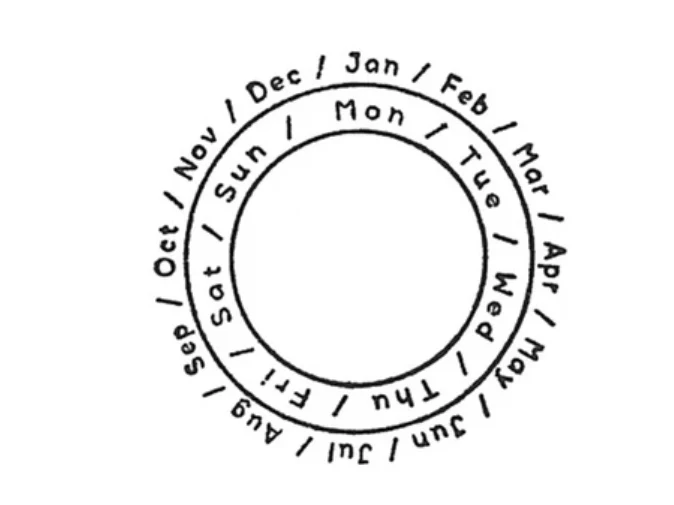 Kodomo No Kao - Bullet Journal Stamp - Calendar (0412-003)