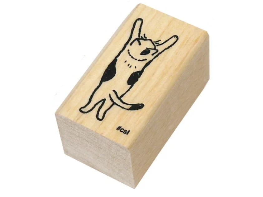 Kodomo No Kao - Stamp - I Love Stamp - Standing Cat (1533-057)