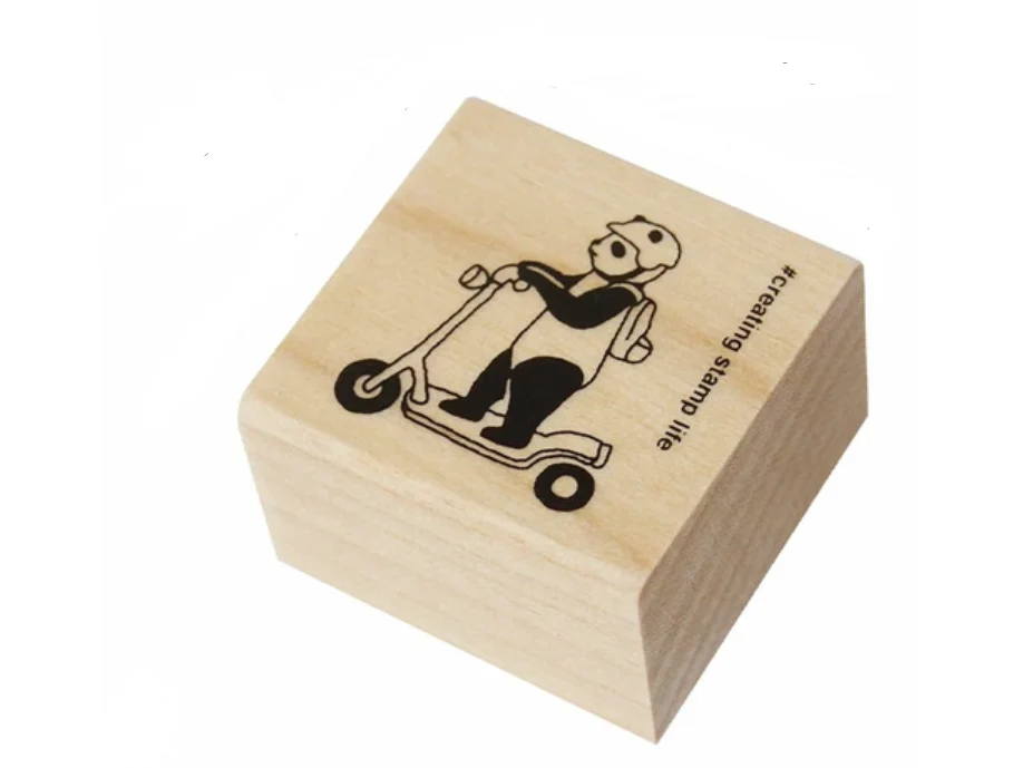 Kodomo No Kao - Stamp - I Love Stamp - Kickboard Panda (1533-023)