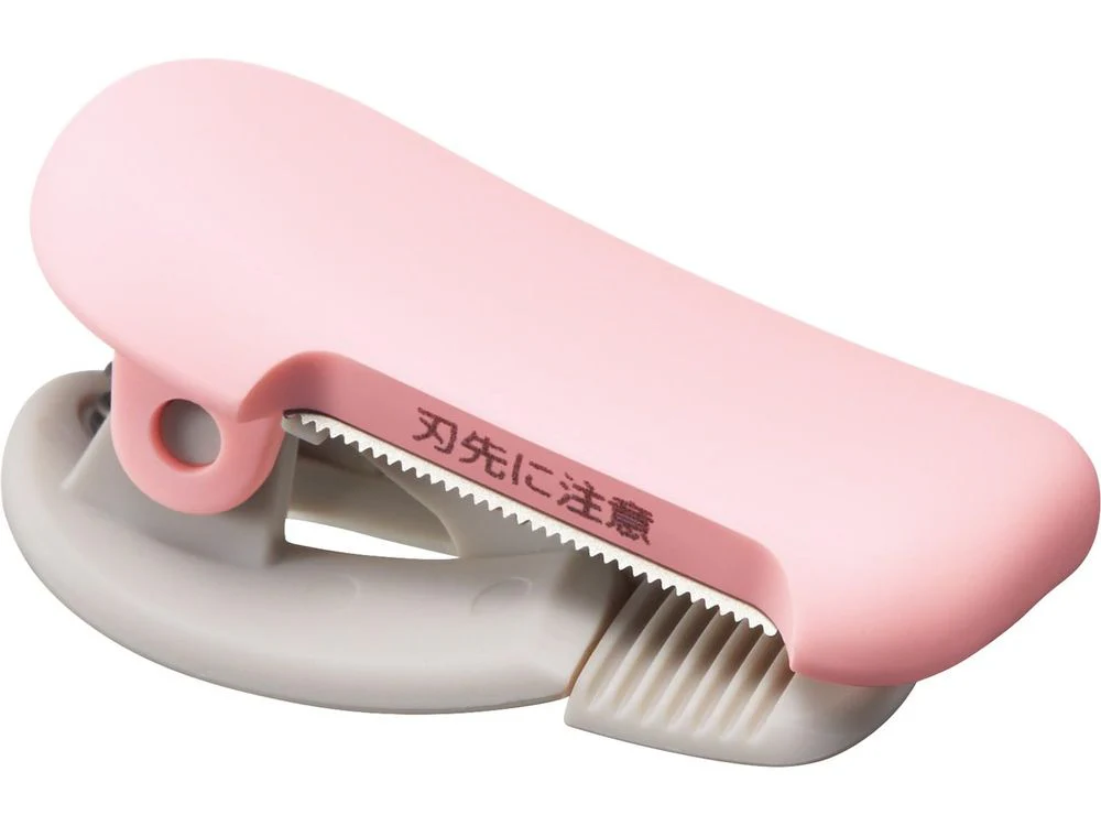 Kokuyo Cut clip-type Washi Tape cutter 10~15mm - Pastel Pink