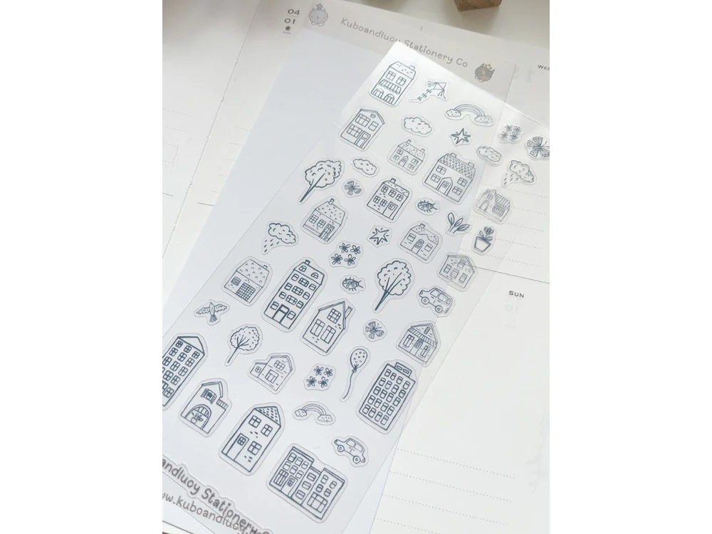 Kuboandlucy Stationery Co. - Sticker Sheet - Doodle Houses
