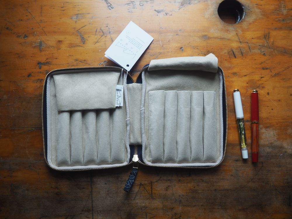 Kyoku Haku - Seigaiha Zippered 10 Pen Case - Image 2