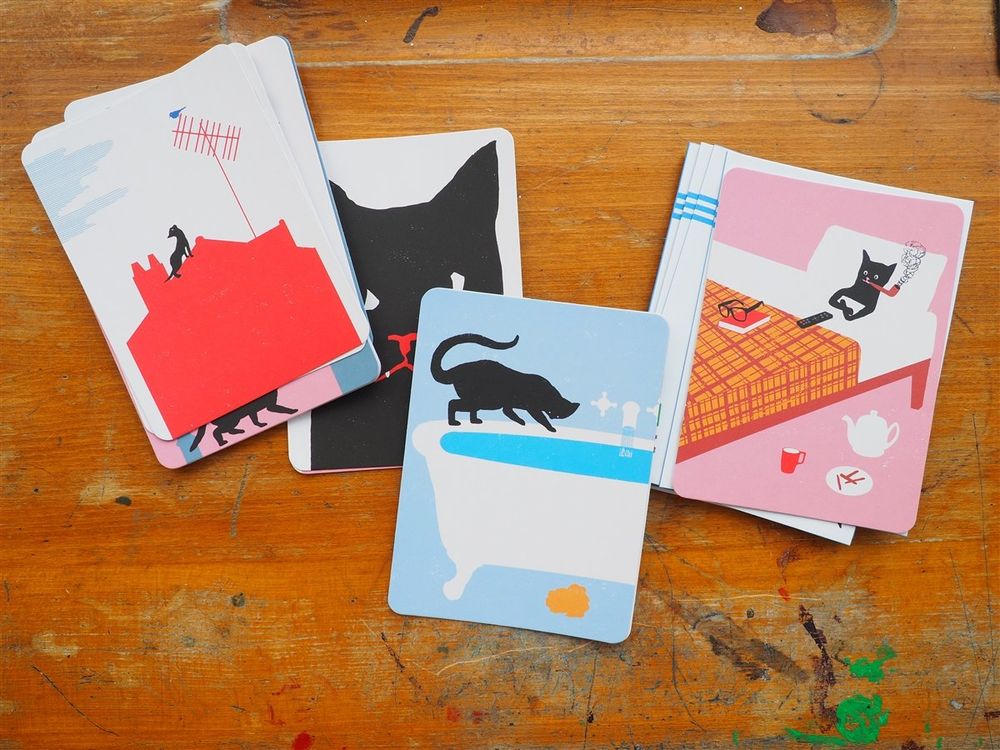 Le Chat Noir - 20 Correspondence Cards & Envelopes - Image 3