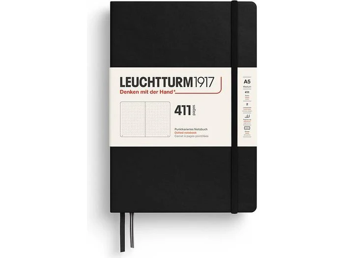 Leuchtturm Hardcover 411 Notebook - A5 - Black (Dotted) - Image 2