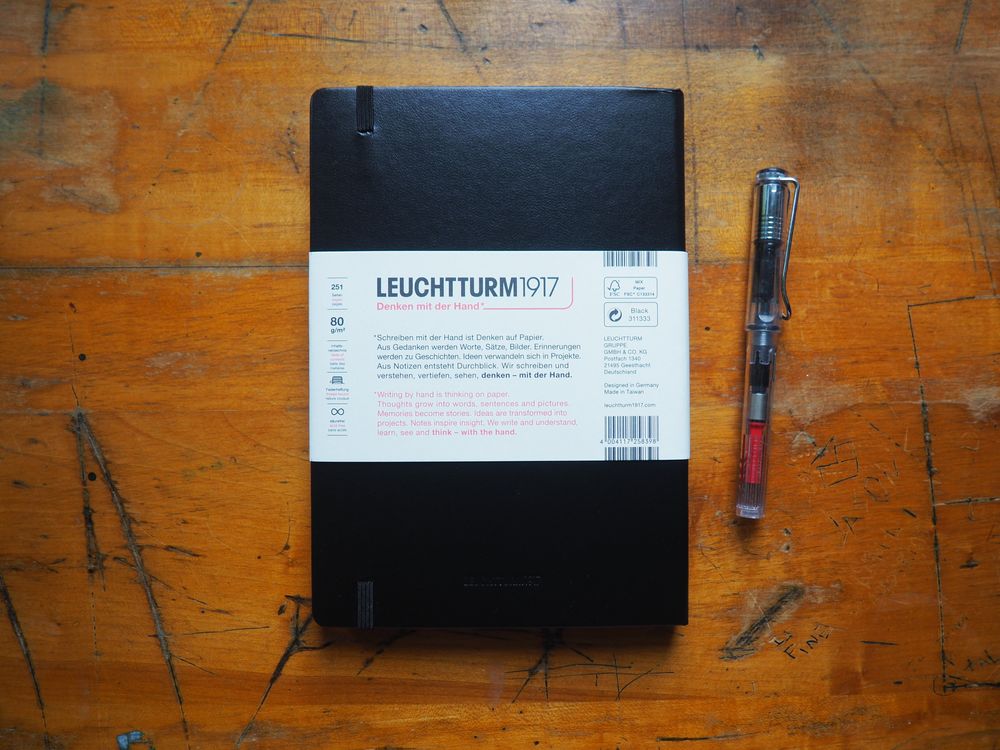 Leuchtturm Hardcover Notebook - A5 - Black (Plain) - Image 2