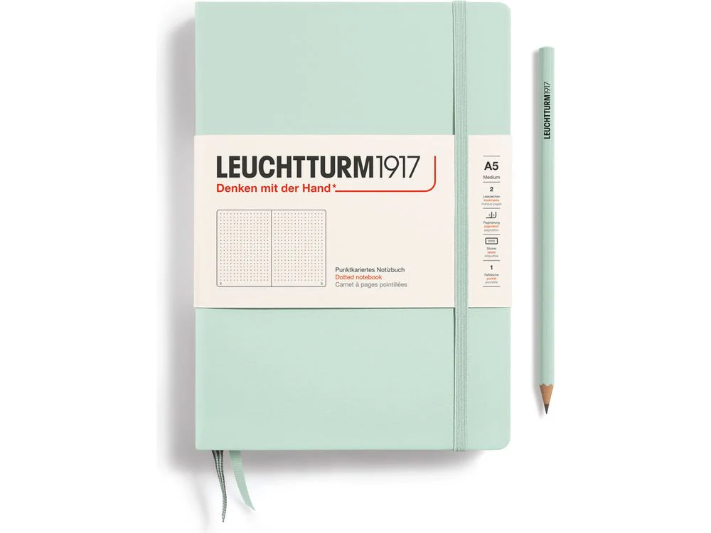 Leuchtturm Hardcover Notebook - A5 - Mint Green (Dotted)