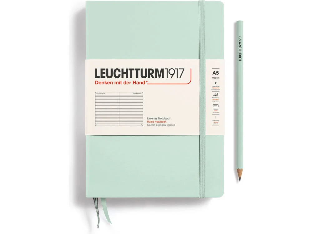 Leuchtturm Hardcover Notebook - A5 - Mint Green (Lined)