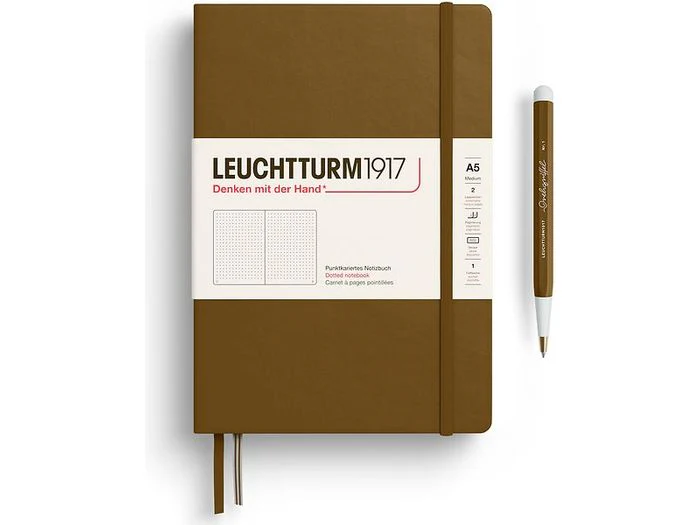 Leuchtturm Hardcover Notebook - A5 - Spice Brown (Dotted)