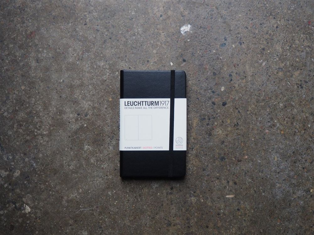 Leuchtturm Hardcover Pocket Notebook - A6 - Black (Dotted)