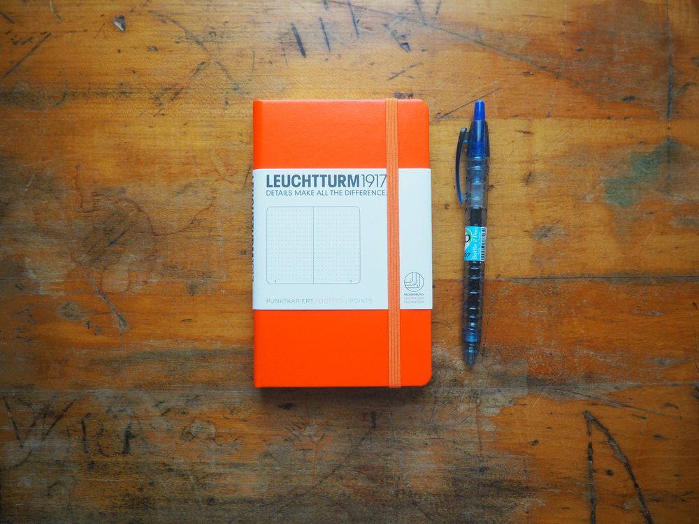 Leuchtturm Hardcover Pocket Notebook - A6 - Orange (Dotted)