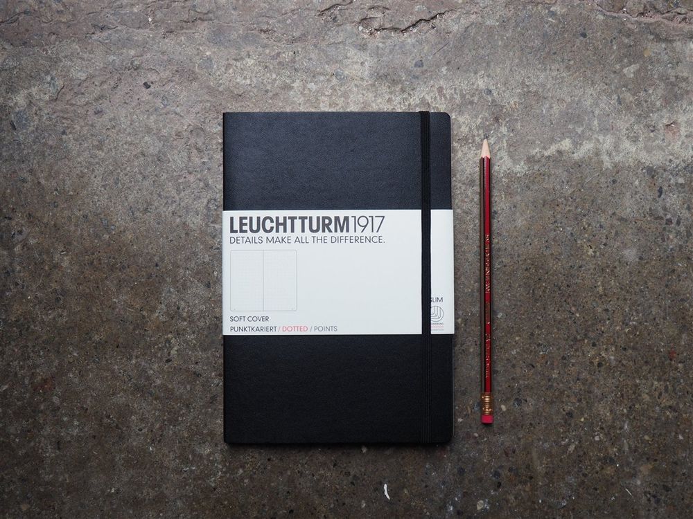 Leuchtturm Softcover Notebook - A5 - Black (Dotted)