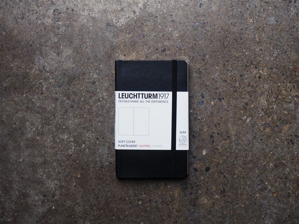 Leuchtturm Softcover Pocket Notebook - A6 - Black (Dotted)