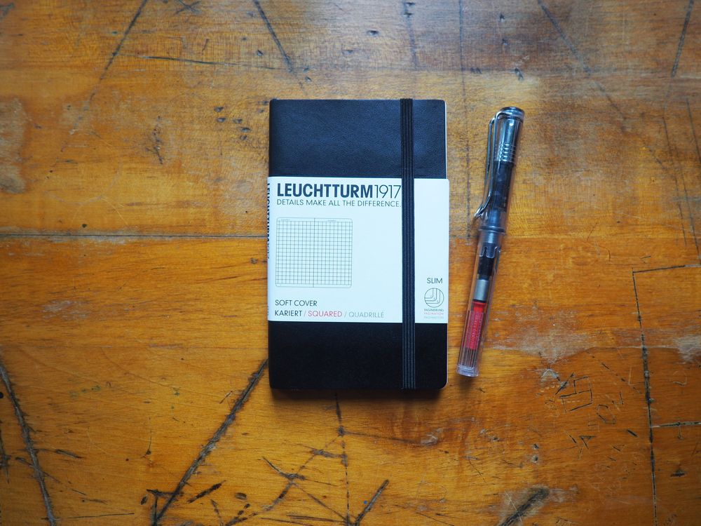 Leuchtturm Softcover Pocket Notebook - A6 - Black (Squared)