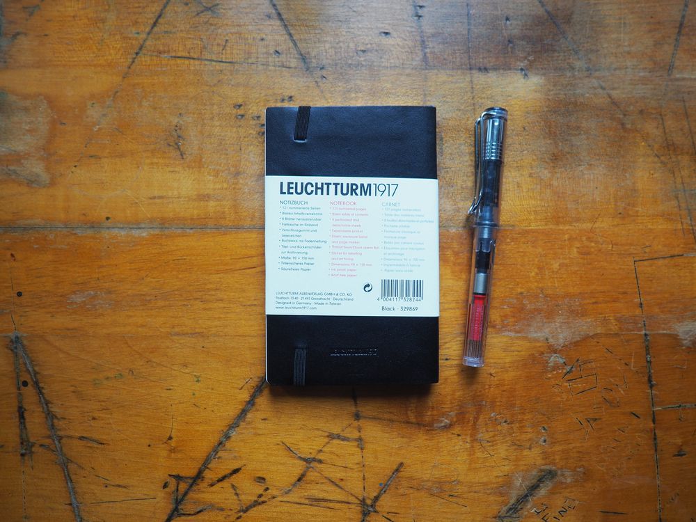 Leuchtturm Softcover Pocket Notebook - A6 - Black (Squared) - Image 2