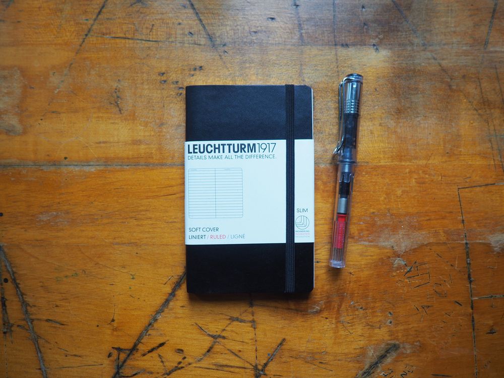 Leuchtturm Softcover Pocket Notebook - A6 - Black (Lined)