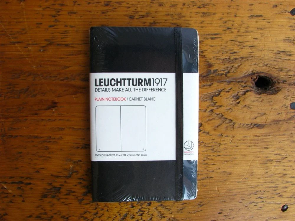 Leuchtturm Softcover Pocket Notebook - A6 - Black (Plain)