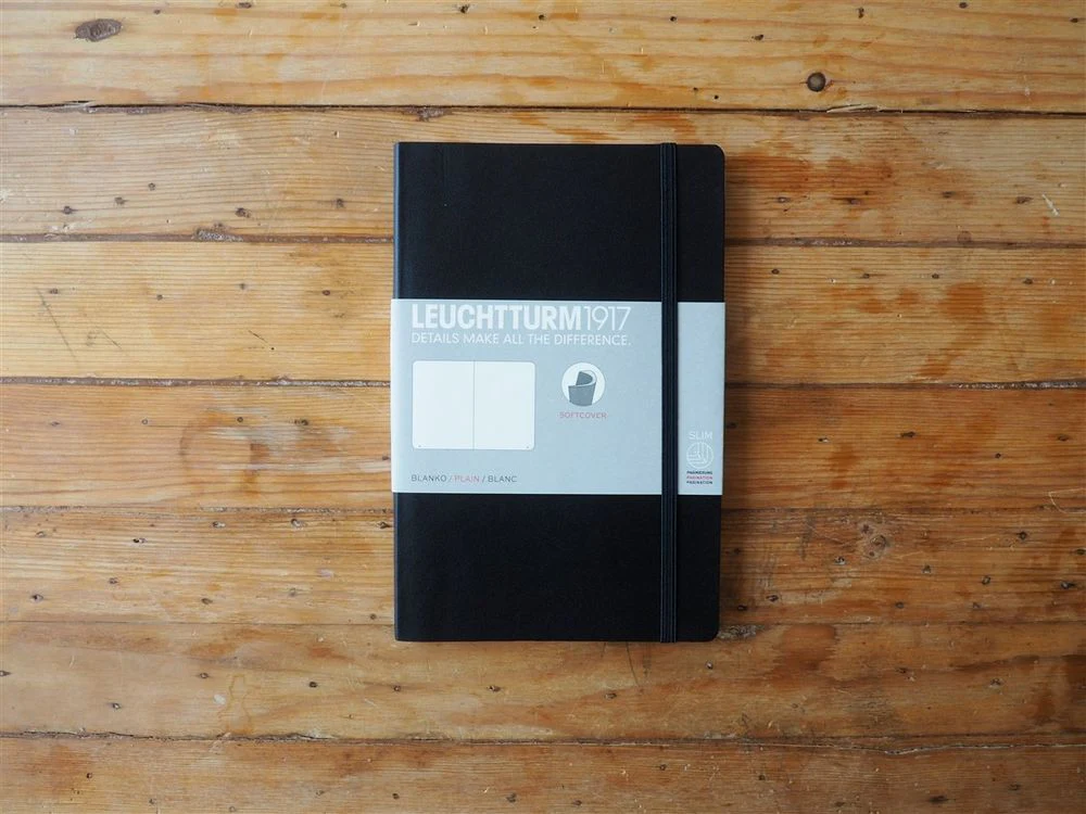Leuchtturm Softcover Notebook - B6+ - Black (Plain)