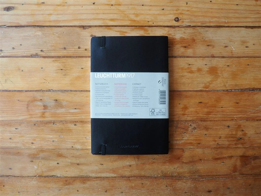 Leuchtturm Softcover Notebook - B6+ - Black (Plain) - Image 3