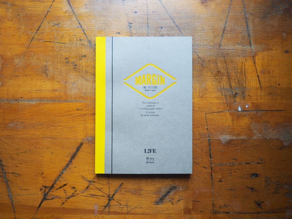 Life Japanese Stationery Margin Notebook - A5 - Section