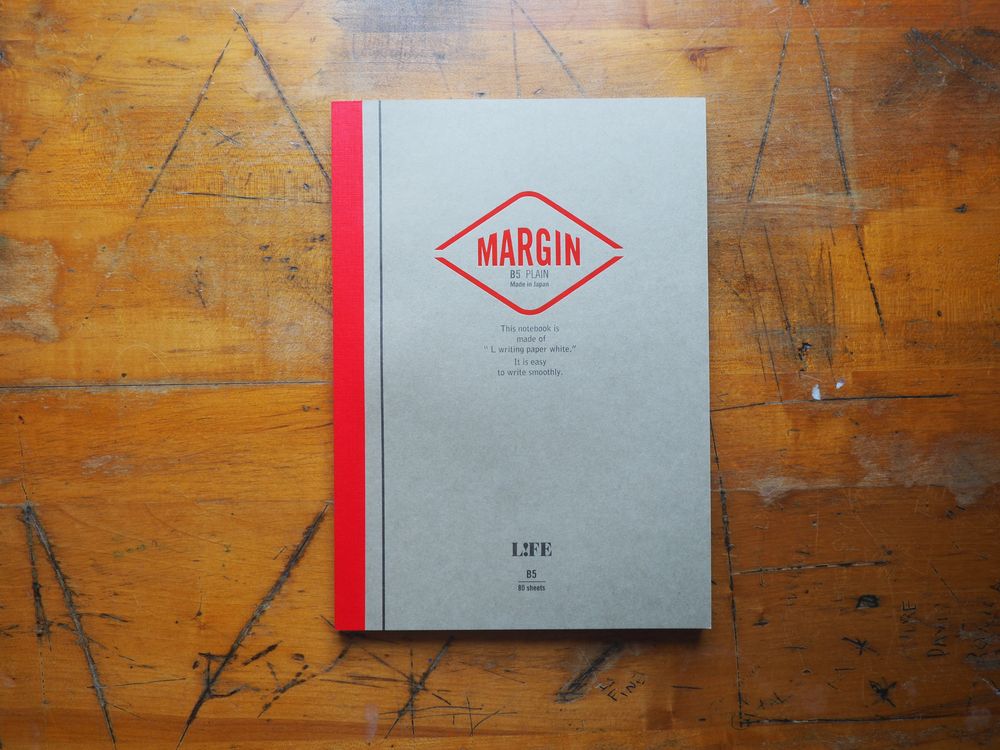 Life Japanese Stationery Margin Notebook - B5 - Plain