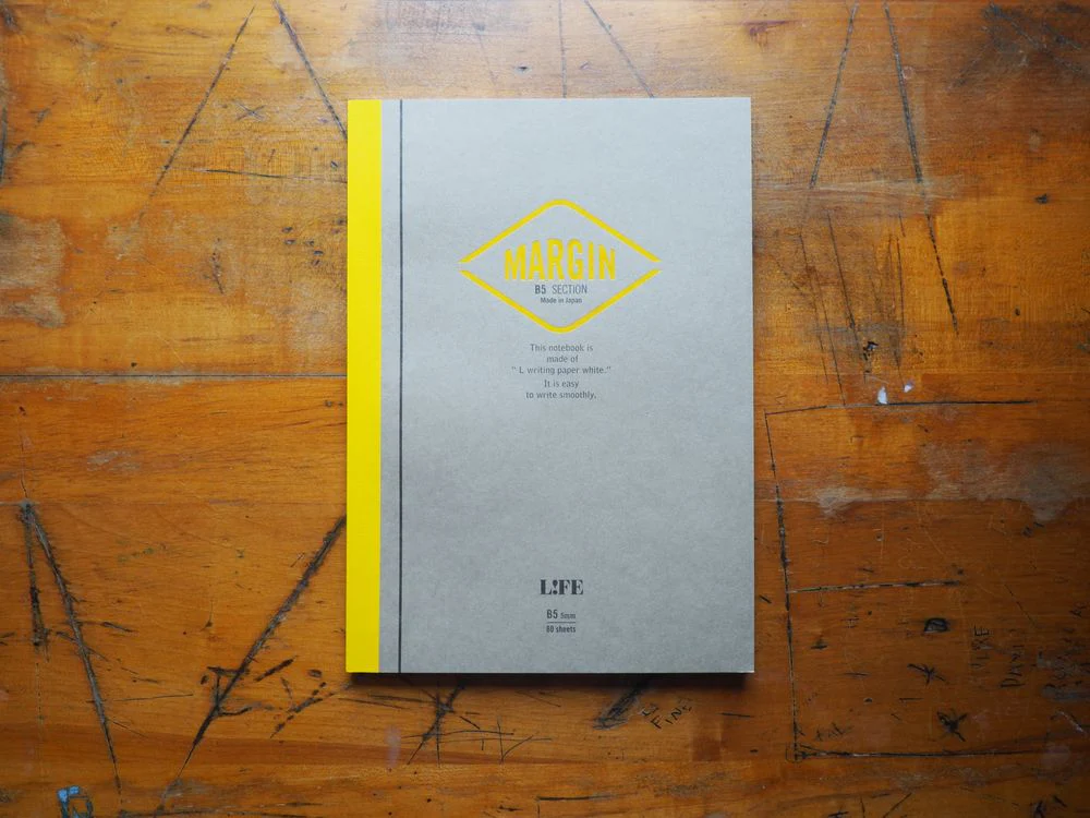 Life Japanese Stationery Margin Notebook - B5 - Section