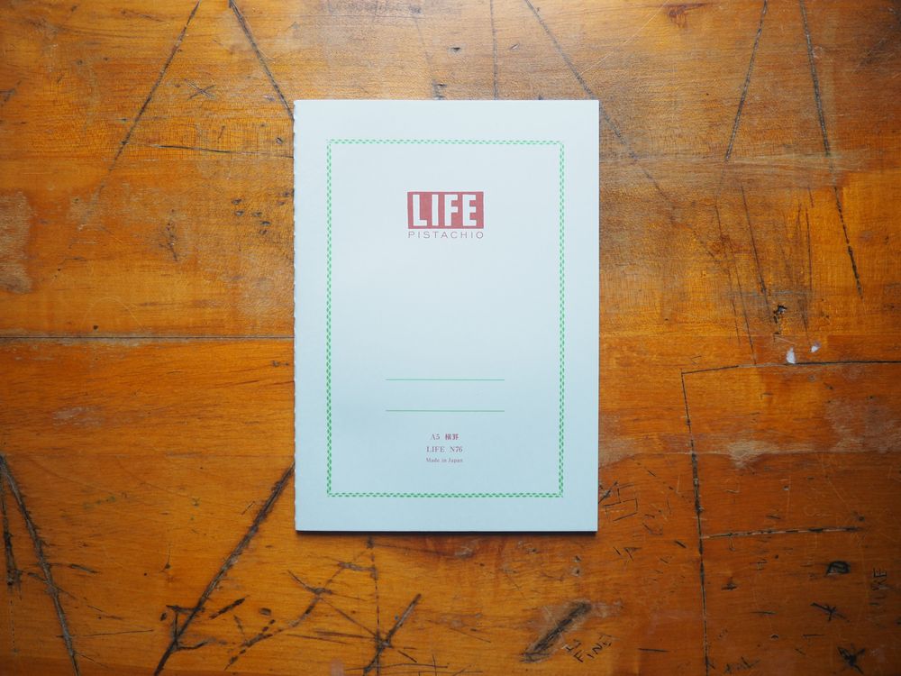 Life Japanese Stationery Pistachio Notebook A5 - Ruled