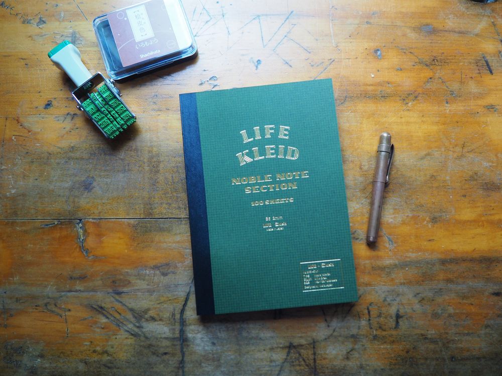 Life Stationery Kleid Noble Note Section - Olive - B6