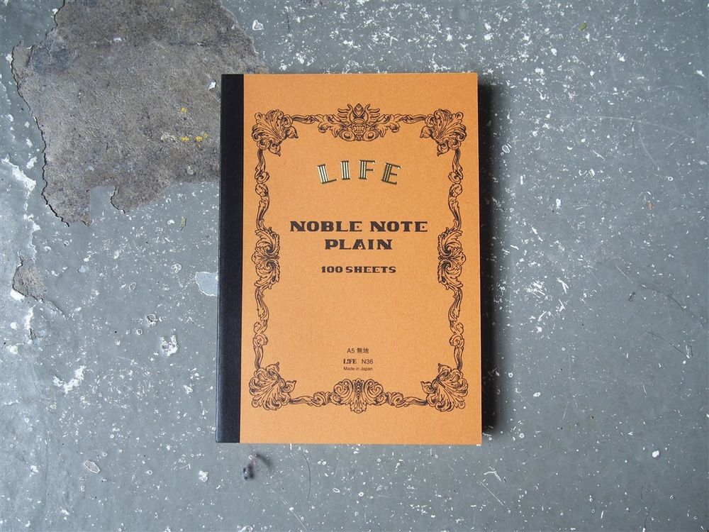 Life Stationery Noble Note Plain Notebook - A5