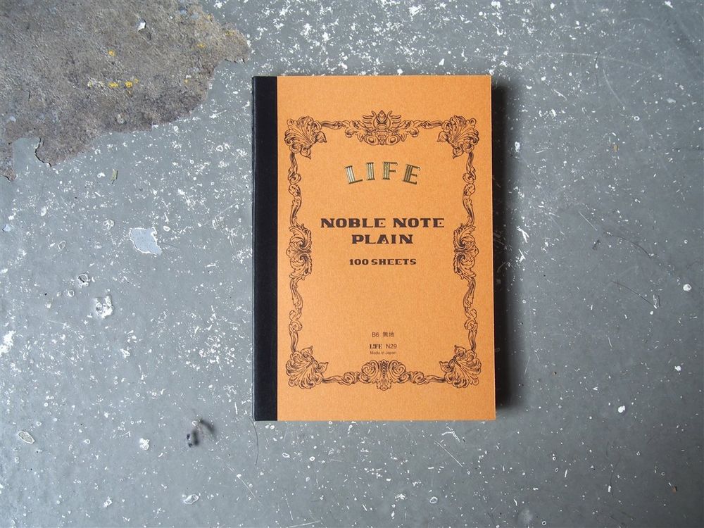 Life Stationery "Noble Note" Plain Notebook - B6