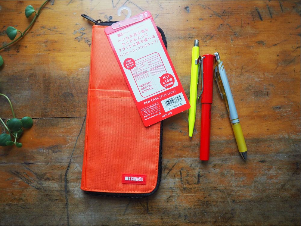 Lihit Lab - Pen Case [Flat-type] - Orange (A-7652-4)