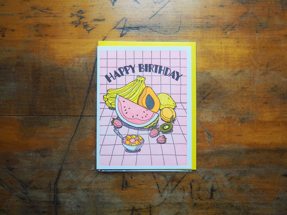 Lucky Horse Press - Card - Fresh Fruits Birthday