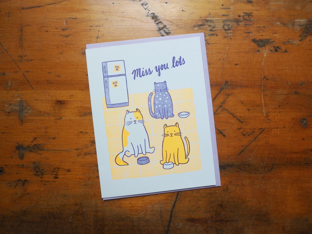 Lucky Horse Press - Card - Miss You Cats