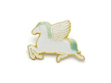 Lucky Horse Press - Enamel Pin - Pegasus (White)