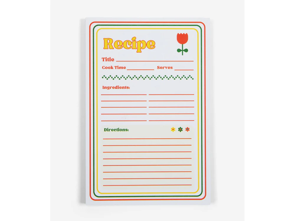 Marigold Press - Notepad - 70s Recipe